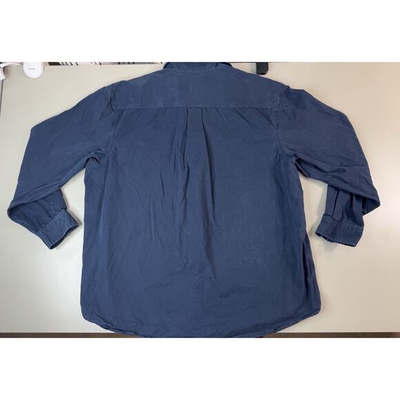 Carhartt Men's Original Fit Button Up Long Sleeve Shirt XL Navy 100091 Workwear - Picture 11 of 12